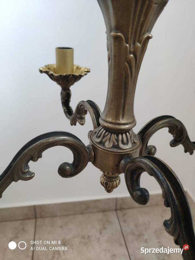 stary mosiężny brąz francuski żyrandol Antyki Kraków