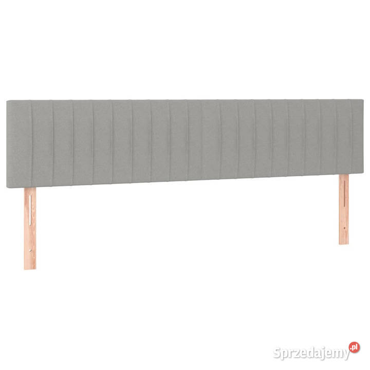 Zagłówki do łóżka 2 jasnoszary 90x5x7888 tkanina Warszawa