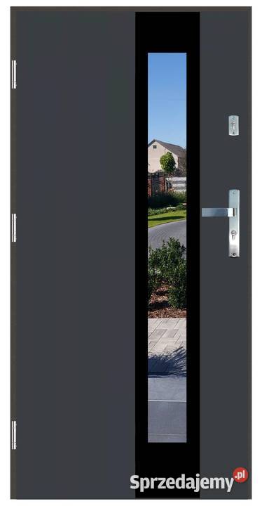 Drzwi wejściowe do domu GI03 BLACK Antracyt 90 Ciemniewo sprzedam