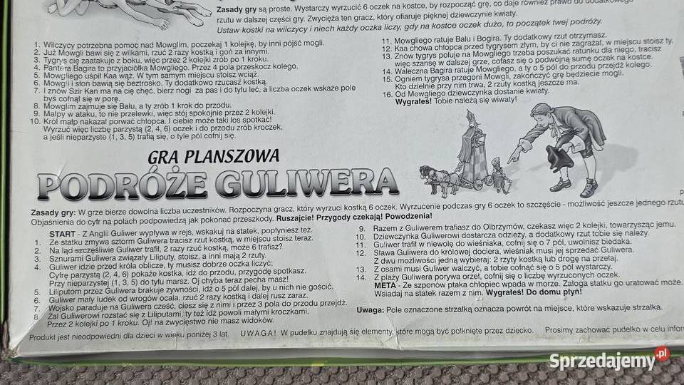 2 gry planszowe Podróże Guliwera i Księga Wiek od 3 Kraków