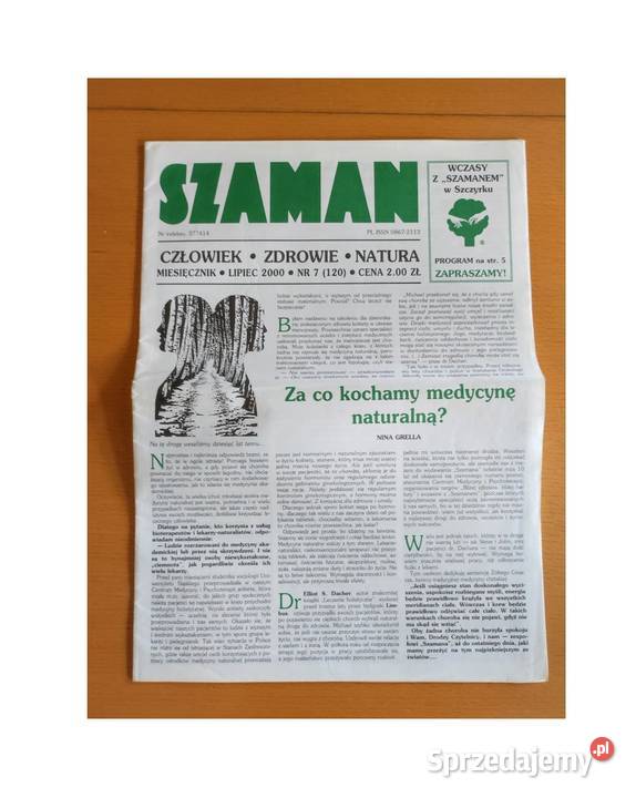 Szaman człowiek zdrowie natura Lipiec 2000 Kielce