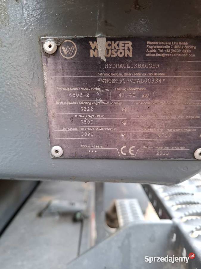 Koparka kołowa Wacker Neuson 65032 2013r Puzdrowo