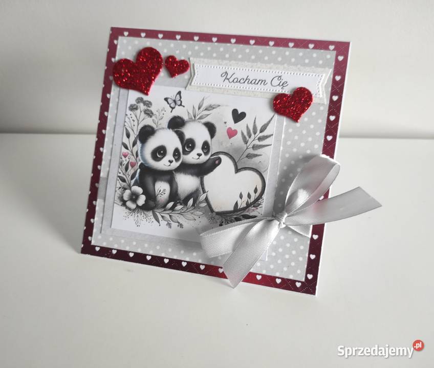 Kartka ręcznie robiona na walentynki Kocham Cię Antyki, Sztuka, Kolekcje łódzkie Łódź