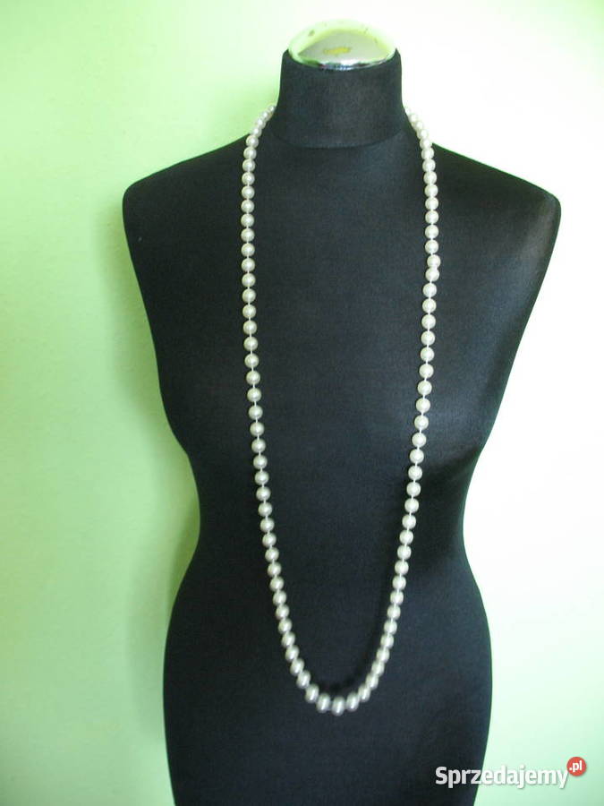 Perły naszyjnik kremowe długość 120 Siedlce sprzedam