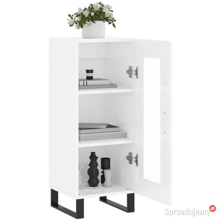 Szafka biała połysk 345x34x90 materiał