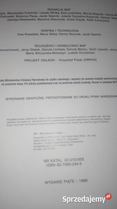 Geograficzny atlas Polski z 1999 roku mazowieckie