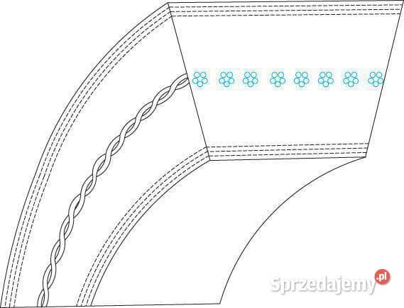 Pasek klinowy napędu przekładni 10x765 mm Do maszyn uprawowych Rolnictwo Kamionna sprzedam