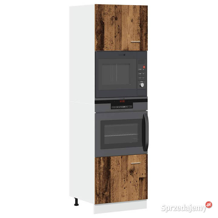 Szafka na mikrofalówkę stare drewno 60x57x207 sprzedam