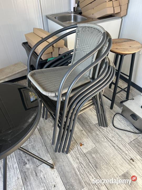 3 stoły 6 krzeseł ogrodowe balkonowe