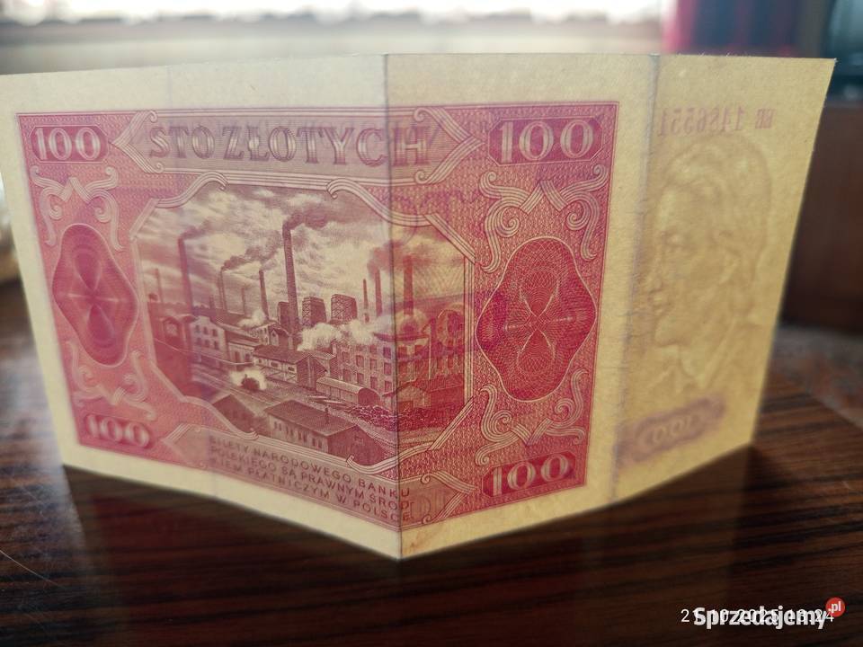 Banknot 100 złotych Seria EE Nakło nad Notecią