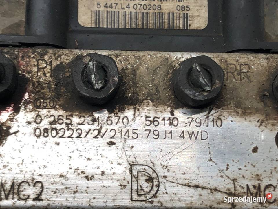 POMPA ABS SUZUKI SX4 0265800494 16 107 Części samochodowe