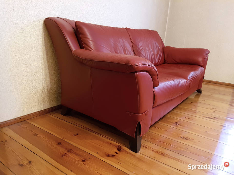 NATUZZI Włochy Sofa skórzana 2osobowa fotel Poznań
