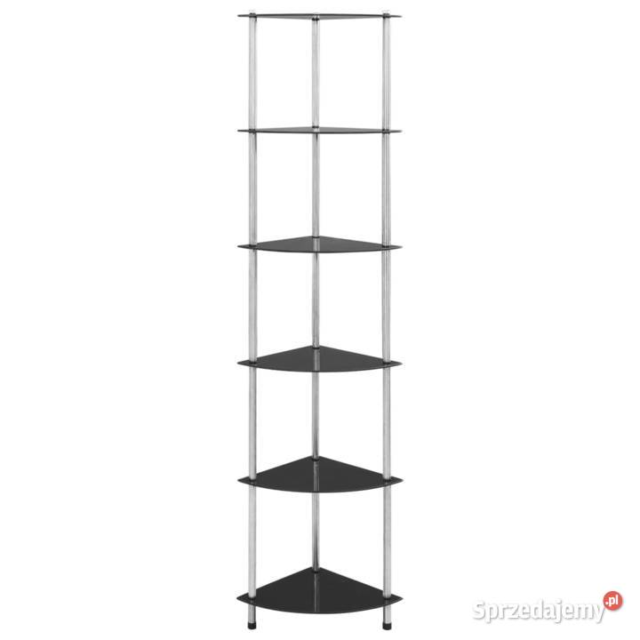 vidaXL 6poziomowy regał czarny 30x30x160 Regały