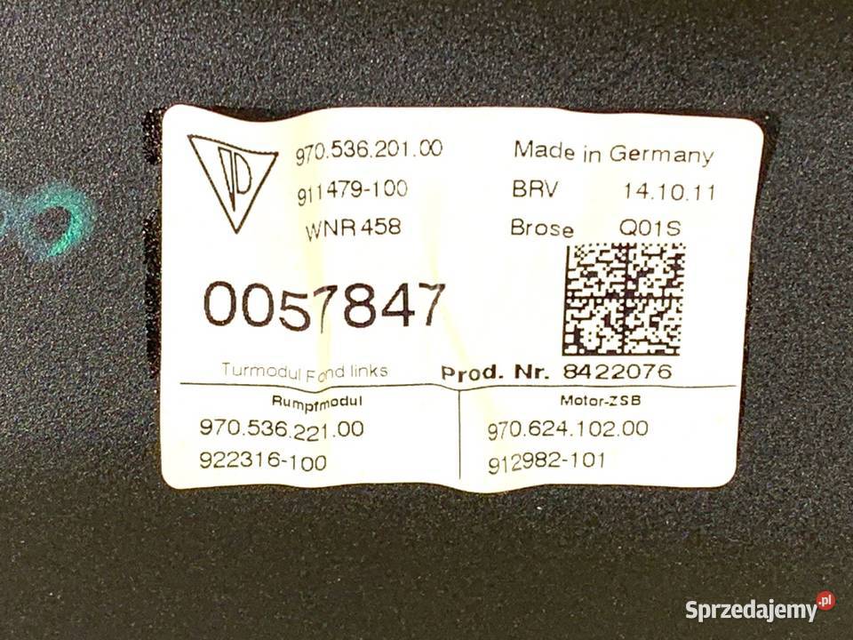 PODNOŚNIK SZYBY LEWY TYŁ PORSCHE PANAMERA osobowe sprzedam