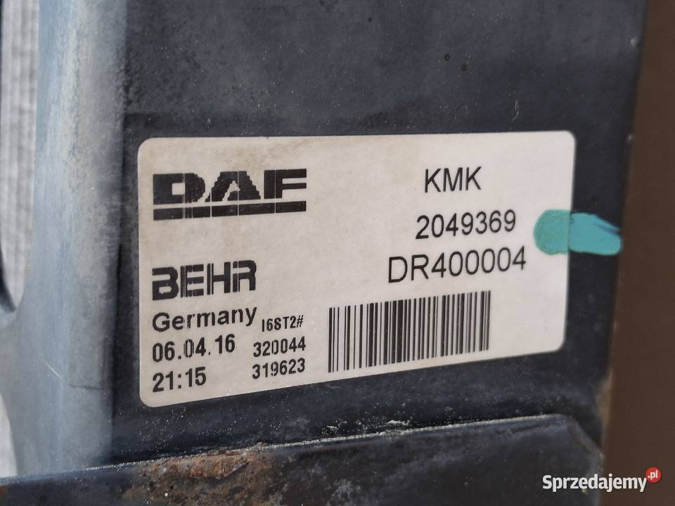 DAF XF 106 E6 CHŁODNICA CIECZY WODY ORYGINAŁ Bieleń