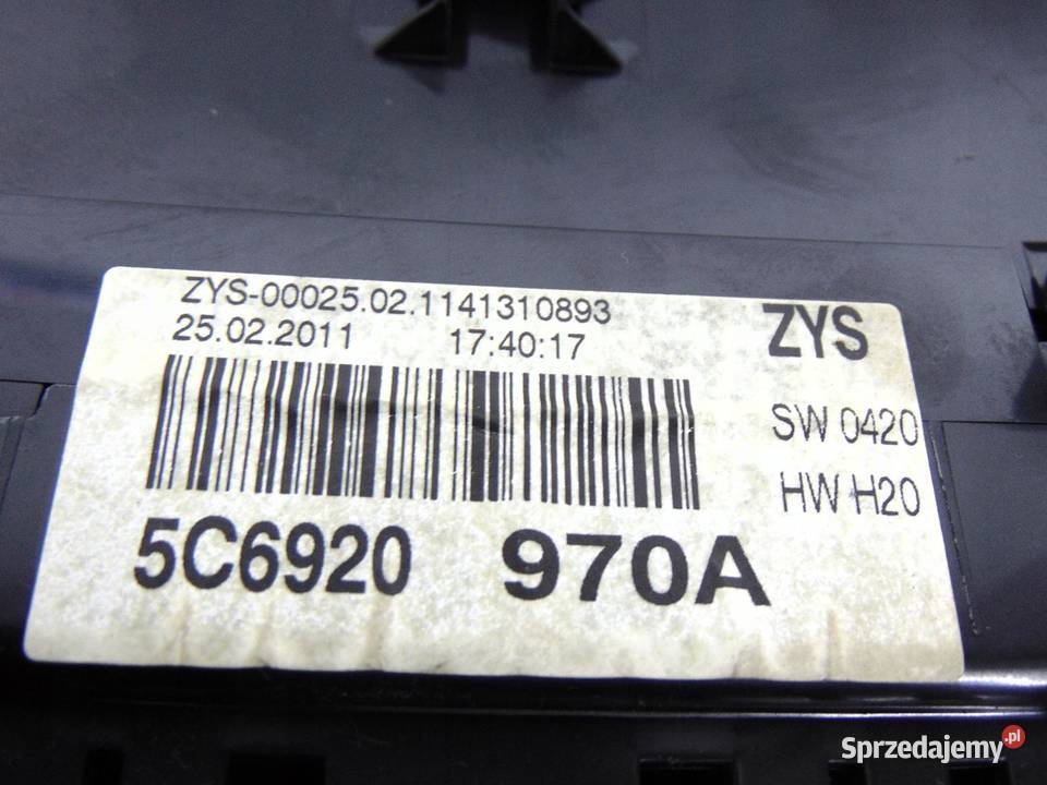 LICZNIK ZEGARY 5C6920970A 16 TDI VW JETTA 5C VI
