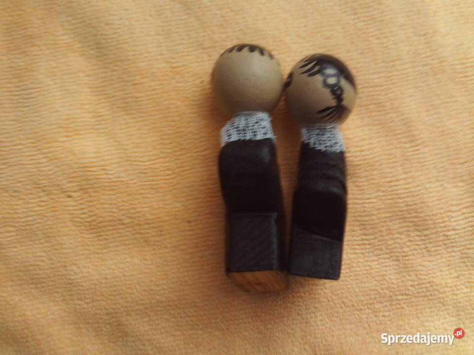 Jacek i Agatka Drewniane figurki dwa rodzaje wielkopolskie Kalisz