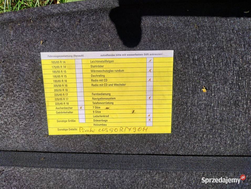 Podłoga bagażnika Renault Megane 3 Grandtour Wadowice