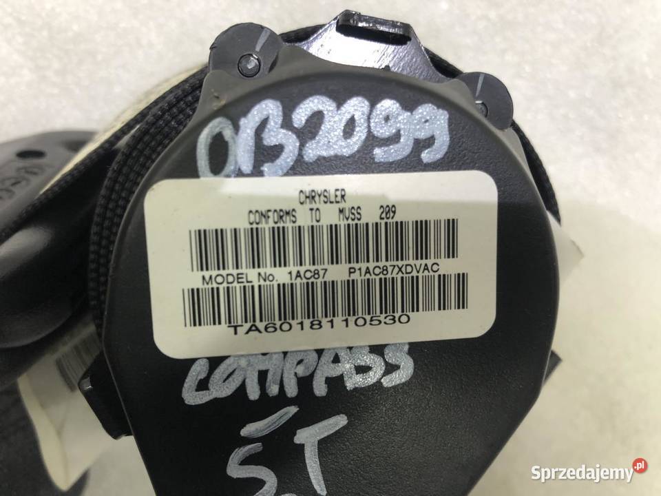 PAS ŚRODKOWY TYŁ P1AC87XDVAC JEEP COMPASS I LIFT Pasy bezpieczeństwa