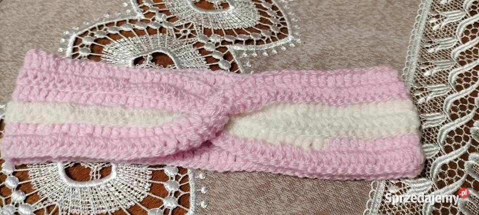 Ręcznie robiona opaska na głowę ciepła Częstochowa