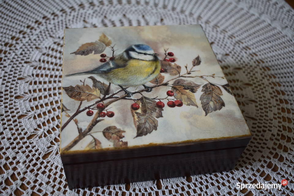Szkatułka pudełko rękodzieło decoupage mazowieckie Warszawa
