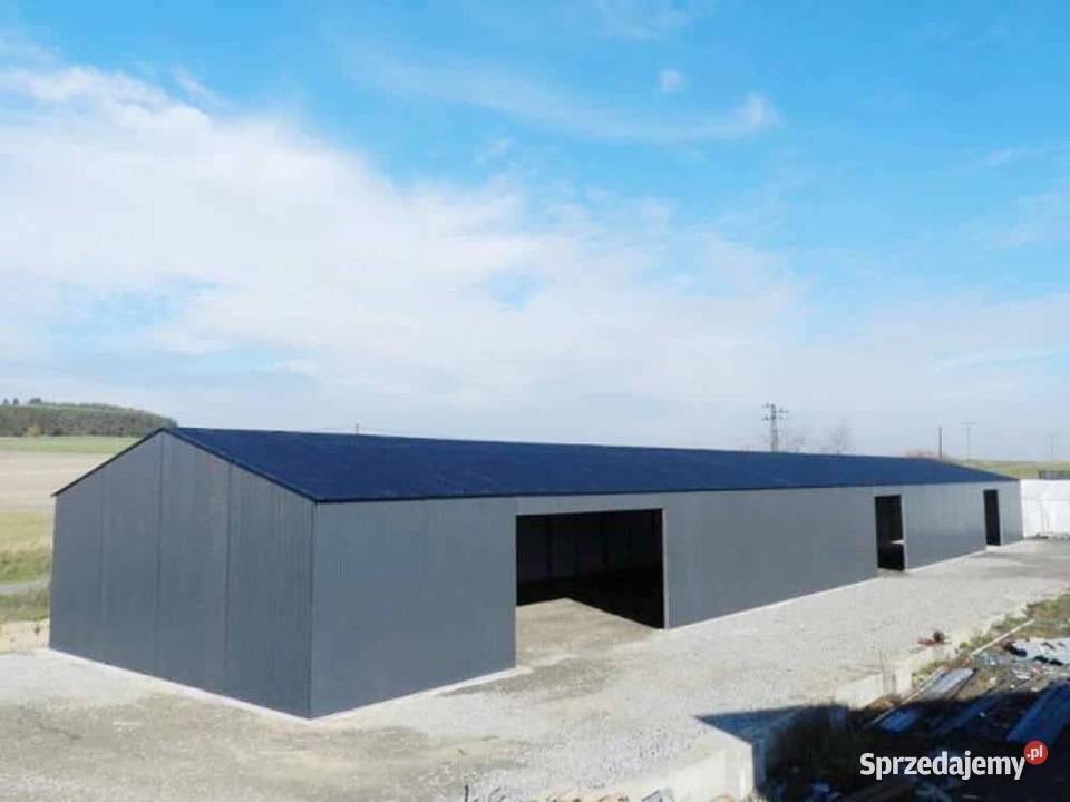 Blaszana montowana hala 1260 m szara małopolskie Kraków