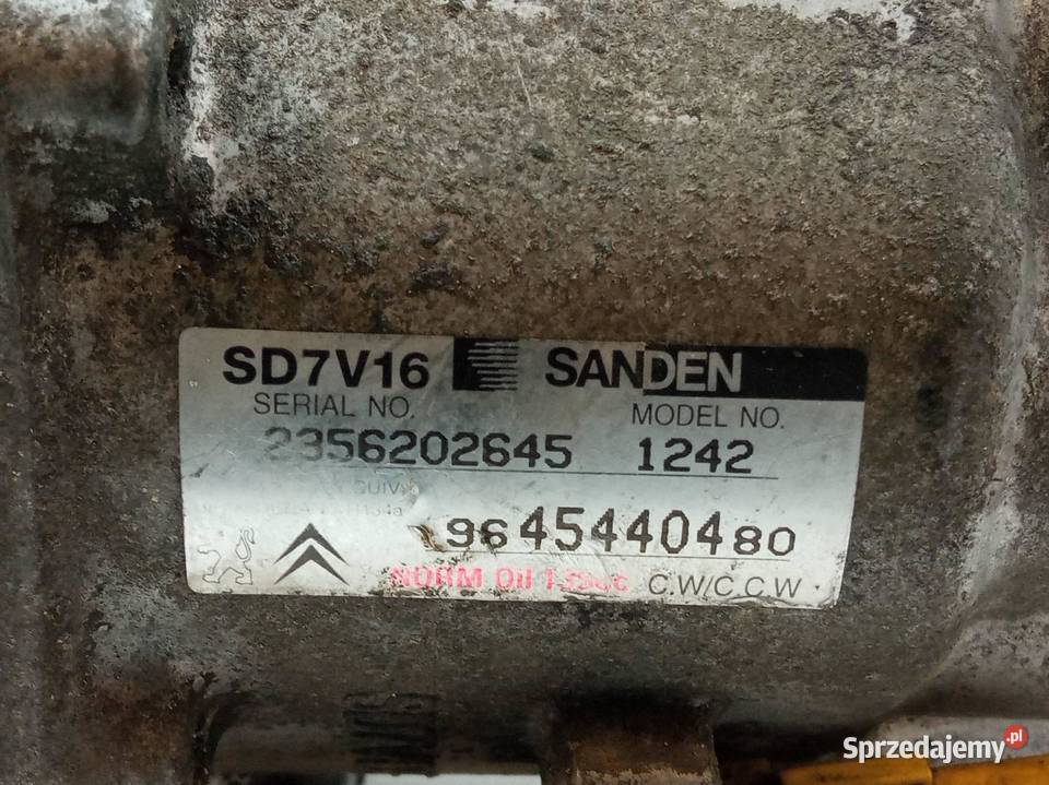 SPRĘŻARKA KLIMATYZACJI 9645440480 16 HDI Citroen