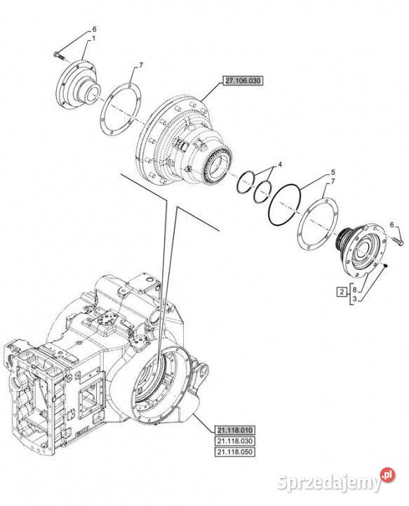 Holland T6070 Wspornik 47136375 Rolnictwo