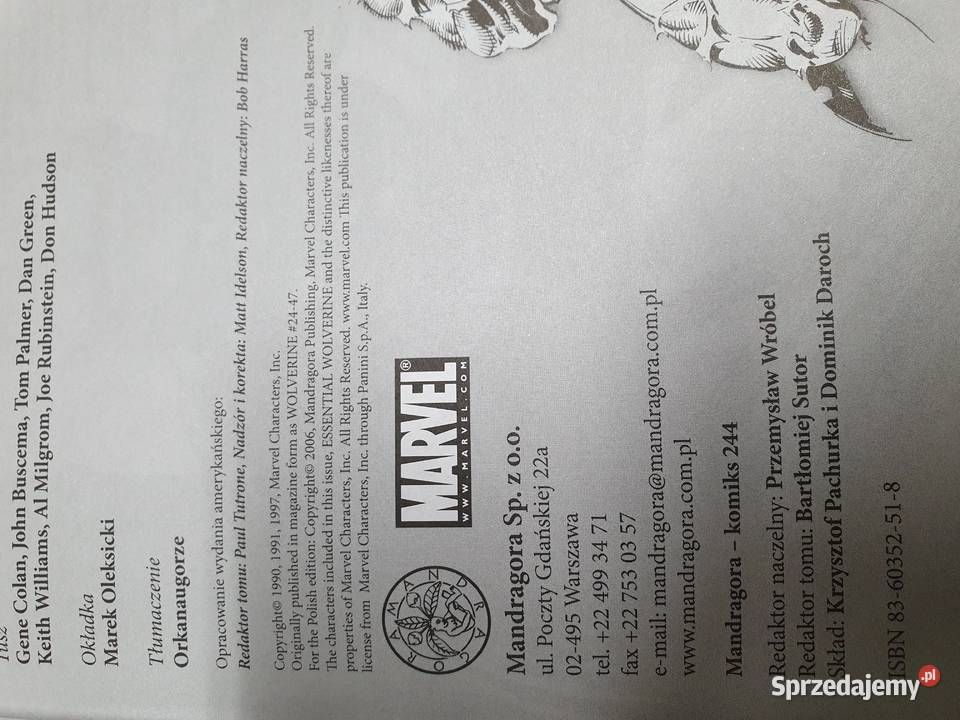 Wolverine Essential tom 2 Mandragora komiks Gdynia
