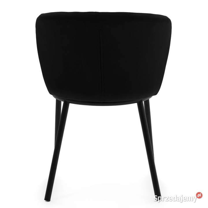 Czarne Krzesło Tapicerowane Bari Wysyłka 24H Tarchały Małe