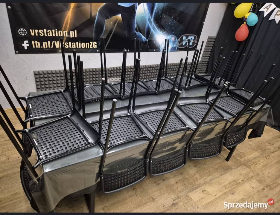 Zestaw stół z 12 krzesłami metalowe nogii lubuskie Zielona Góra