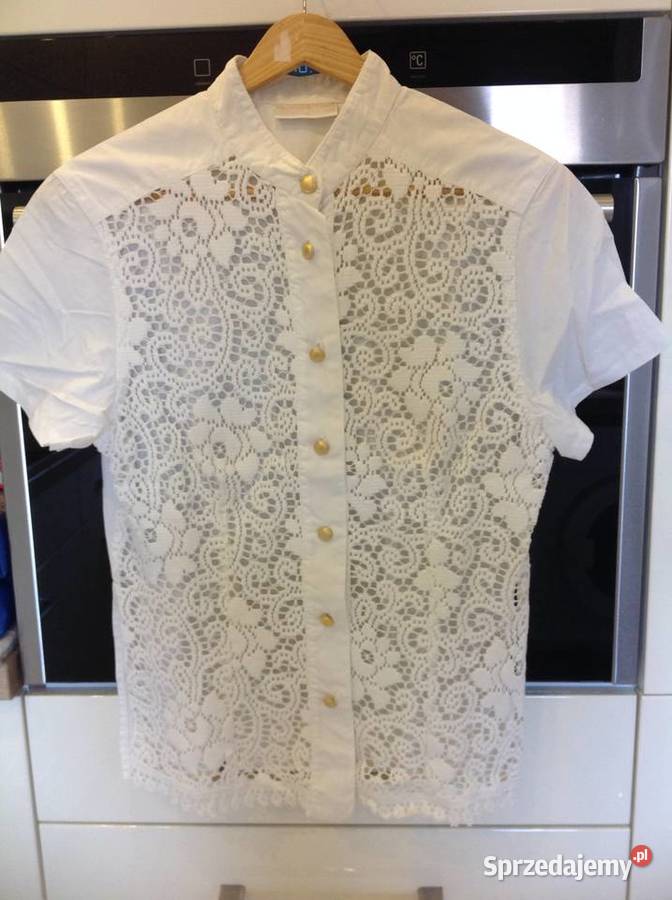 Koszula Biała z Koronką Damska Roccobarocco S