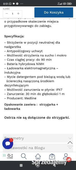 Maszynka do Golenia Medyczna Fabrycznie Nowa Akcesoria do włosów Poznań sprzedam