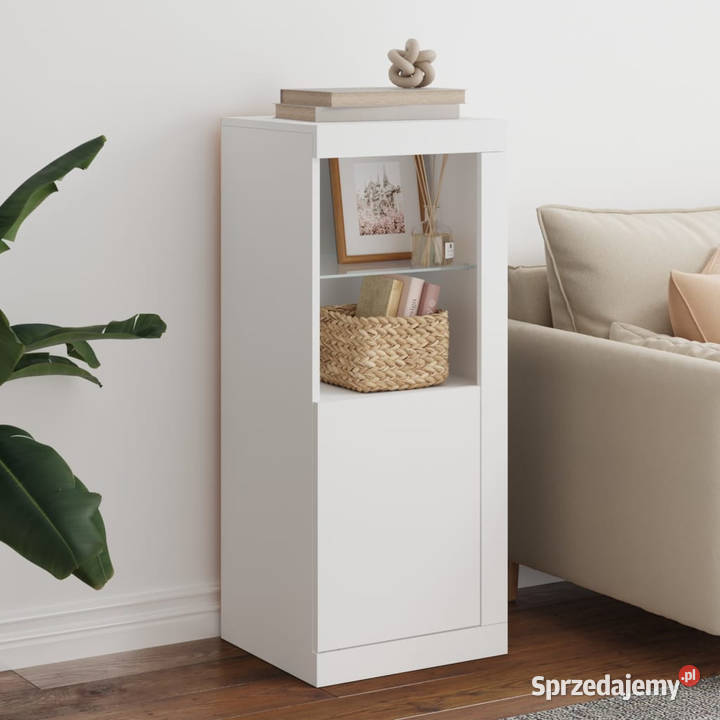 Szafka z oświetleniem LED biała 41x37x100 Warszawa