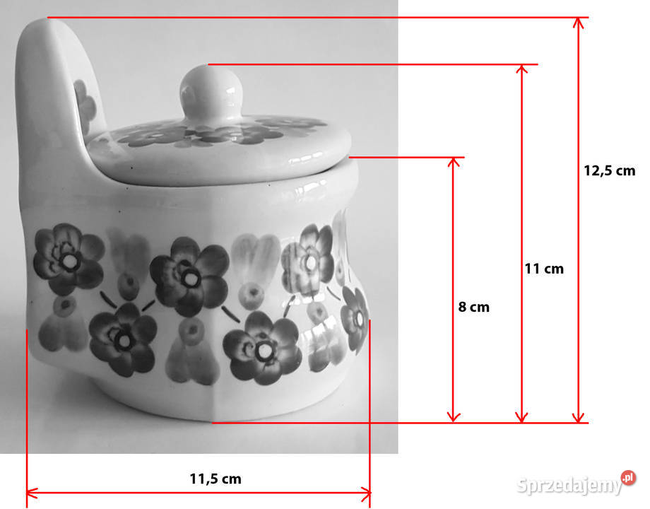 Pojemnik porcelanowy porcelana PRL dekor sprzedam