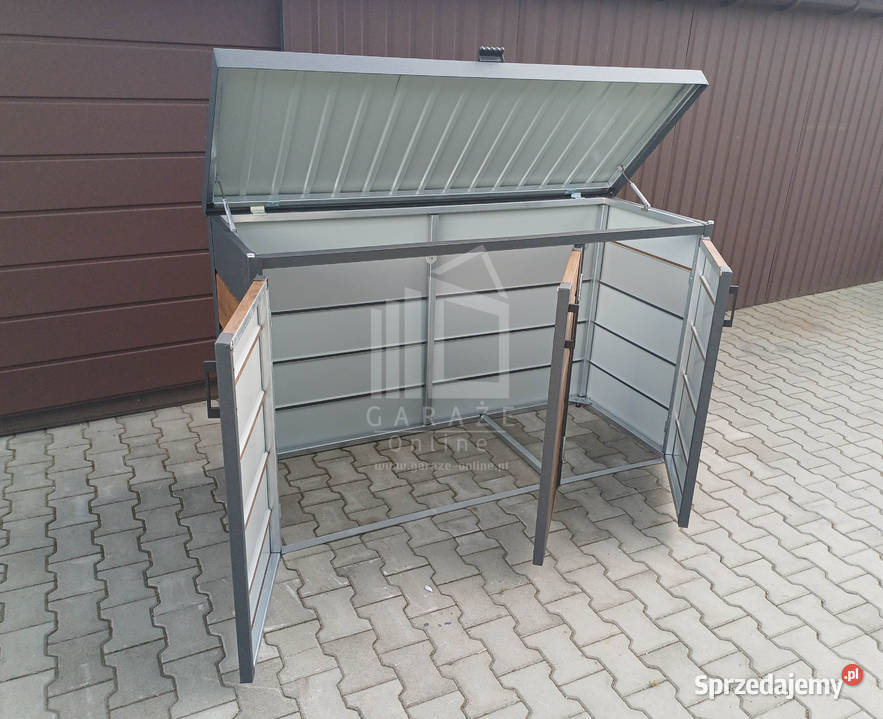 wiata śmietnikowa obudowa kubłów 177x65x110 Altany i wiaty Żary