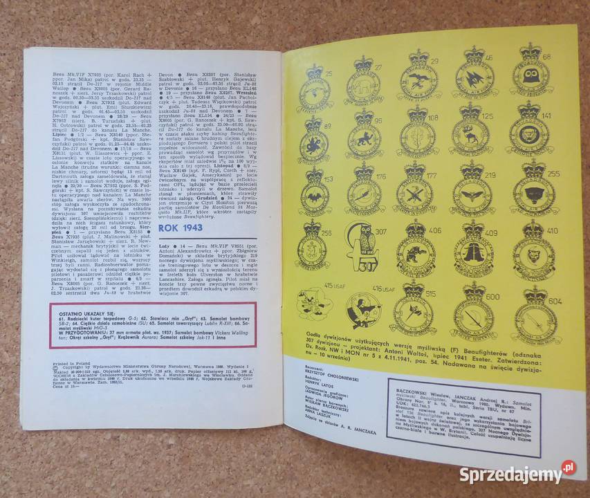 W Samolot myśliwski Beaufighter Warszawa