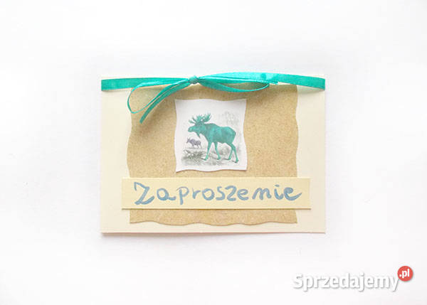 eko zaproszenie bez tekstu zwierzęta zaproszenie