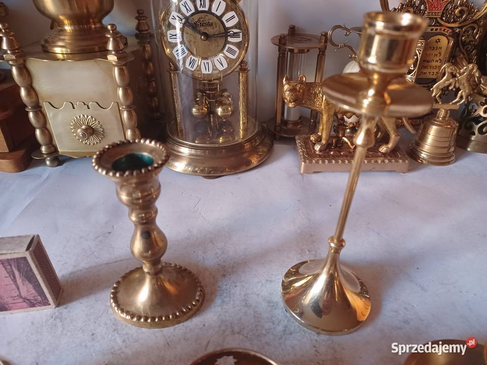 Świecznik lampion kaganek Mosiądz Wyprzedaż wielkopolskie Poznań