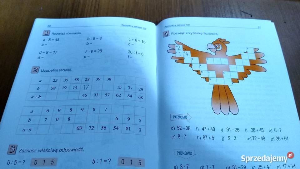 Matematyka KLASA 3 rachunki w zakresie 100 skrypt, zeszyt ćwiczeń, zbiór zadań, testów pomorskie Gdańsk