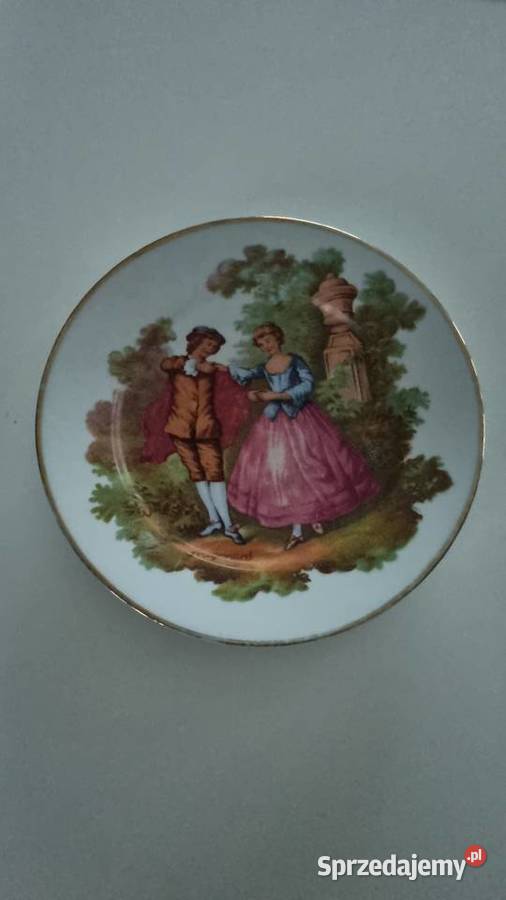 Talerz Dekoracyjny Ozdobny Scenka Limoges wielkopolskie Wola Podłężna