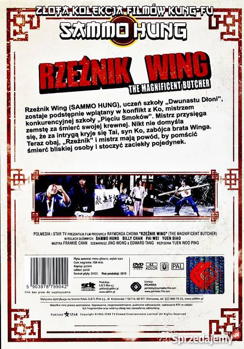 RZEŹNIK WING SAMMO HUNG ZŁOTA KOLEKCJA FILMÓW DVD wielkopolskie Kalisz