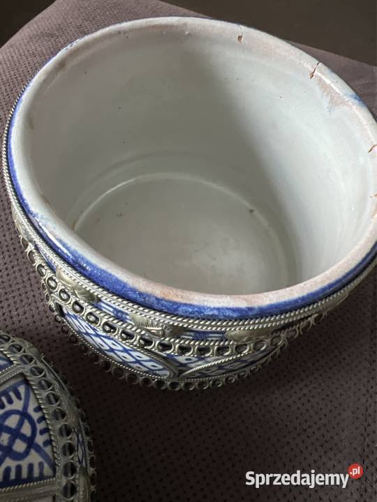 Bomboniera sygnowana porcelana ceramika antyk śląskie Zabrze