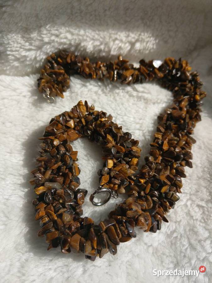 Biżuteria naszyjnikkolia kolczyki z kamieni