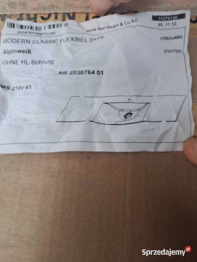 Umywalka nowa Cybinka