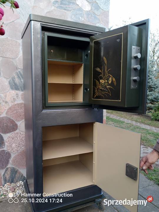 Zabytkowy Stary Sejf loft kasa w stylu Nowy Tomyśl