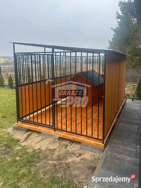 Kojec psów 2x3m Drewniana podłoga ściana