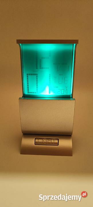 Stołowy zegar budzik termometr Zmienia kolory tworzywo sztuczne Zegary Brwinów