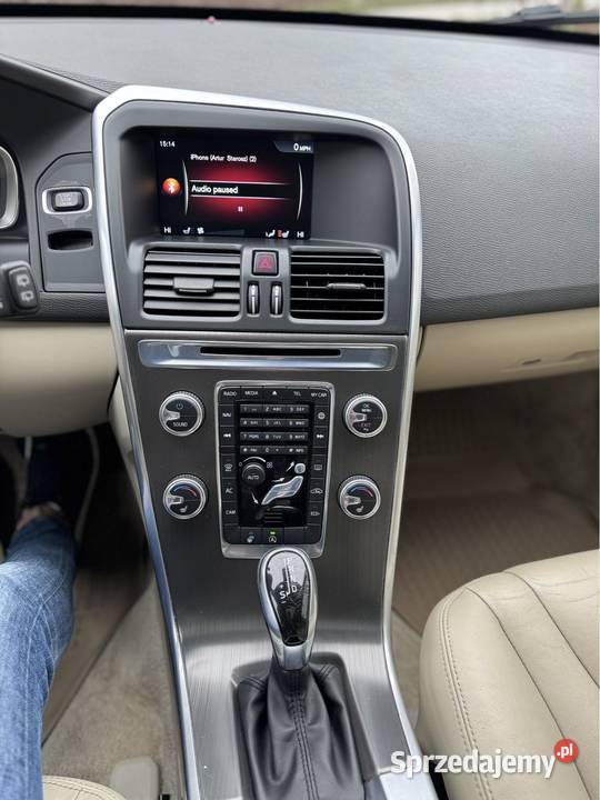 Volvo Xc60 20 306 niebieski 2015r jasne skóry skórzana tapicerka Warszawa