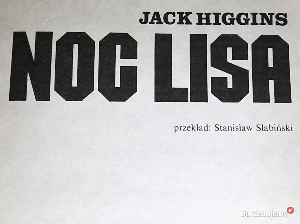 Noc lisa Jack Higgins Chełm sprzedam